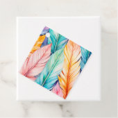 水カラフル色フェザーアートギフトラベル フェイバータグ (インサイチュ)