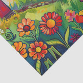 水カラフル色フォークアートライトハウス 薄葉紙 (詳細)