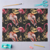 水カラフル色フラミンゴシリーズデザイン18 薄葉紙 (クラフト)