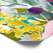 水カラフル色フラワーガーデン結婚ズウェルカム ポスター (角)