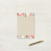 水カラフル色フラワークラフトモノグラムイニシャル ポストイット (デスク上)