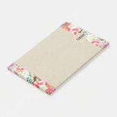 水カラフル色フラワークラフトモノグラムイニシャル ポストイット (アングル)