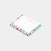 水カラフル色フラワーコラージュ ポストイット (アングル)