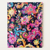 水カラフル色フラワーズビジネスロゴモノグラム プランナー手帳 (裏面)