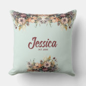 水カラフル色フラワー装飾用クッション クッション (正面)