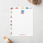 水カラフル色フランスのマカロン ノートカード (正面/裏面インサイチュ)