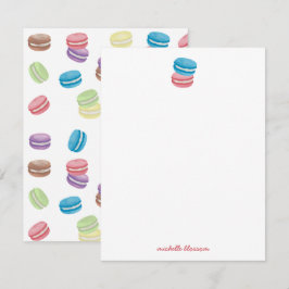 水カラフル色フランスのマカロン ノートカード