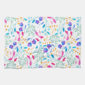 水カラフル色フローラキッチンティータオル キッチンタオル (横)