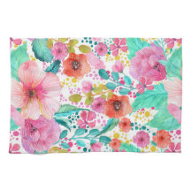 水カラフル色フローラコラージュ