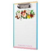 水カラフル色フローラテンプレートブルーグリーン クリップボード (左)