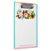 水カラフル色フローラテンプレートブルーグリーン クリップボード (右)
