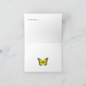 水カラフル色フローラハッピーバースデー カード (内部)