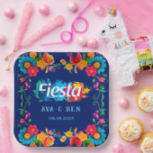 水カラフル色フローラフェスタ結婚ズ ペーパープレート (パーティー)