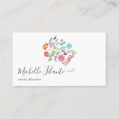 水カラフル色フローラフェスタ 名刺 (正面)