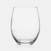 水カラフル色フローラブライダルシャワーカスタム ステムなしワイングラス (左)