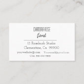 水カラフル色フローラブーケパーソナライズされた 名刺 (裏面)