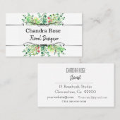 水カラフル色フローラブーケパーソナライズされた 名刺 (正面/裏面)