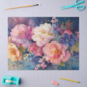 水カラフル色フローラ分離 薄葉紙 (クラフト)