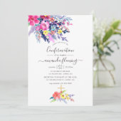 水カラフル色フローラ春確認 招待状 (スタンド正面)