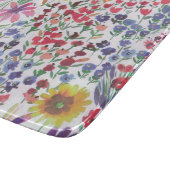 水カラフル色フローラ植物保園 カッティングボード (角)