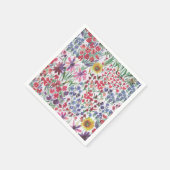 水カラフル色フローラ植物保園 スタンダードカクテルナプキン (角)