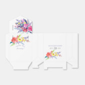 水カラフル色フローラ赤ちゃんシャワー フェイバーボックス (折り畳みなし)