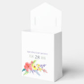 水カラフル色フローラ赤ちゃんシャワー フェイバーボックス (オープン)