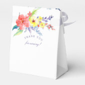 水カラフル色フローラ赤ちゃんシャワー フェイバーボックス (裏面サイド)