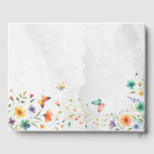 水カラフル色フローラ ゲストブック (裏面)