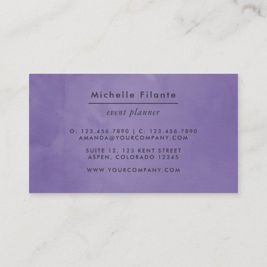 水カラフル色フローラ 名刺 (裏面)