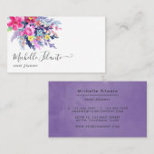 水カラフル色フローラ 名刺 (正面/裏面)