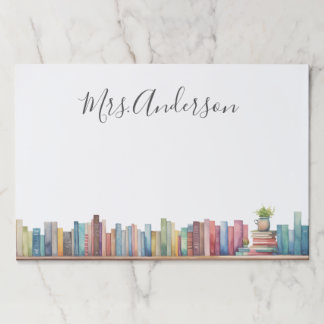 水カラフル色ブック先生名 ペーパーパッド