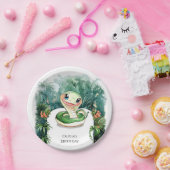 水カラフル色ヘビ誕生日 ペーパープレート (パーティー)