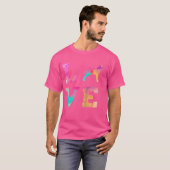 水カラフル色ボク絵を描サーク耳を切った犬 Tシャツ (正面フル)