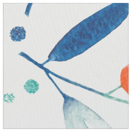 水カラフル色ボタニカルベリー&リーフ ファブリック