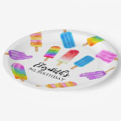 水カラフル色ポプシクル誕生日紙プレート ペーパープレート (アングル)