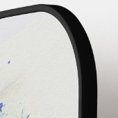 水カラフル色マルディグラスマスク ピックルボールラケット (左詳細)