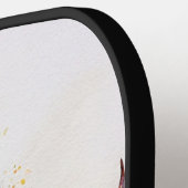 水カラフル色マルディグラスマスク ピックルボールラケット (左詳細)