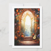 水カラフル色メキシカン結婚フィエスタ サンキューカード (正面)