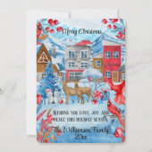 水カラフル色モダンスカンジタウンクリスマス シーズンカード (正面)