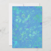 水カラフル色ヤギをテーマにした誕生日パーティー 招待状 (裏面)