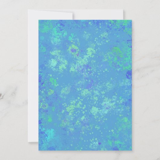 水カラフル色ヤギをテーマにした誕生日パーティー 招待状 (裏面)