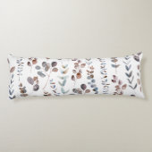 水カラフル色ユーカリ葉の  ボディピロー (裏面)