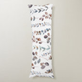 水カラフル色ユーカリ葉の  ボディピロー (正面縦)