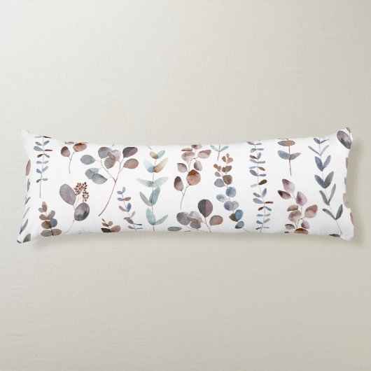 水カラフル色ユーカリ葉の  ボディピロー (正面)