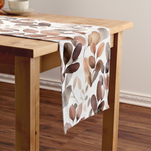 水カラフル色ユーカリ葉ボホ素朴ー ショートテーブルランナー (インサイチュ)