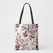 水カラフル色ユーカリ葉ボホ素朴ー トートバッグ (正面)