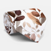 水カラフル色ユーカリ葉ボホ素朴ー ネクタイ (ロール)