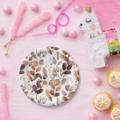 水カラフル色ユーカリ葉ボホ素朴ー ペーパープレート (パーティー)