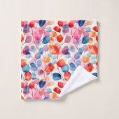 水カラフル色ユーカリ葉製品 バスタオルセット (ウォッシュタオル)